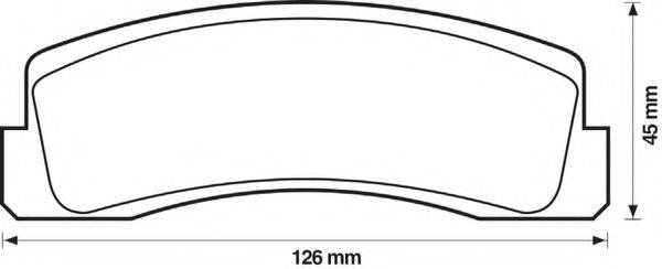 BENDIX 571265B Комплект гальмівних колодок, дискове гальмо