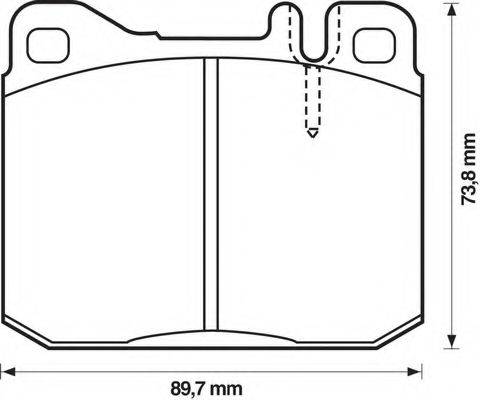 BENDIX 571278B Комплект гальмівних колодок, дискове гальмо