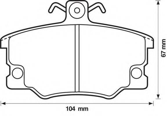 BENDIX 571309B Комплект гальмівних колодок, дискове гальмо