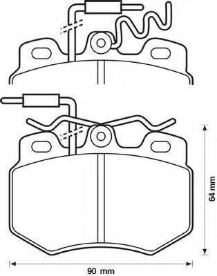 BENDIX 571320B Комплект гальмівних колодок, дискове гальмо