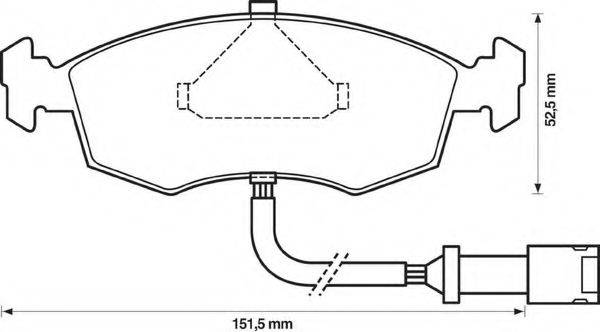 BENDIX 571351B Комплект гальмівних колодок, дискове гальмо