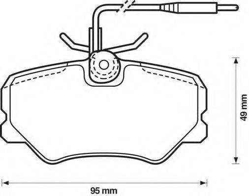 BENDIX 571359B Комплект гальмівних колодок, дискове гальмо