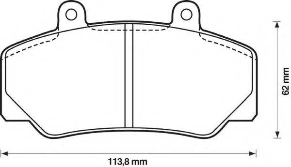 BENDIX 571370B Комплект гальмівних колодок, дискове гальмо