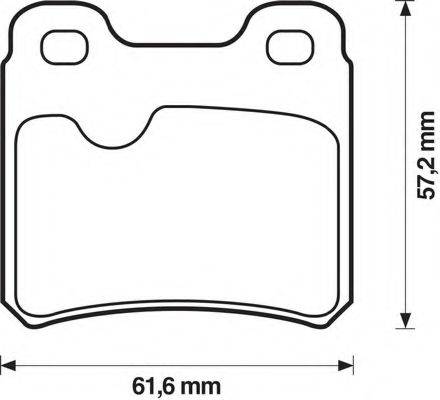 BENDIX 571407B Комплект гальмівних колодок, дискове гальмо