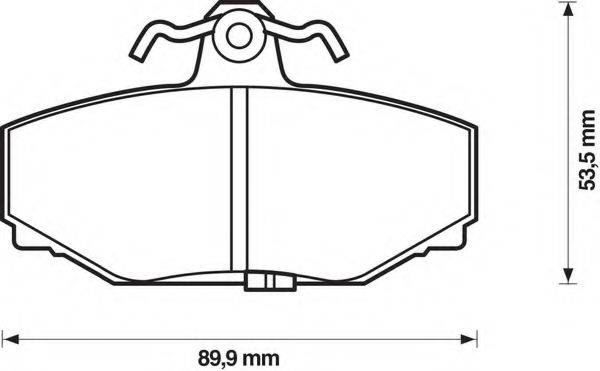 BENDIX 571418B Комплект гальмівних колодок, дискове гальмо