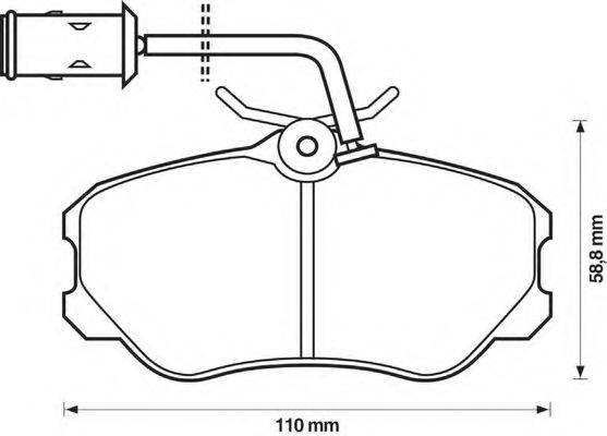 BENDIX 571471B Комплект гальмівних колодок, дискове гальмо