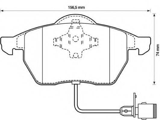 BENDIX 571512B Комплект гальмівних колодок, дискове гальмо