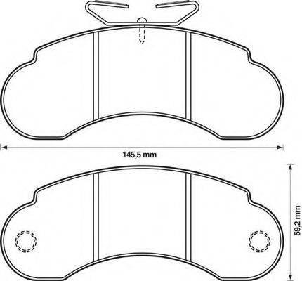 BENDIX 571521B Комплект гальмівних колодок, дискове гальмо