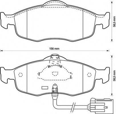 BENDIX 571522B Комплект гальмівних колодок, дискове гальмо