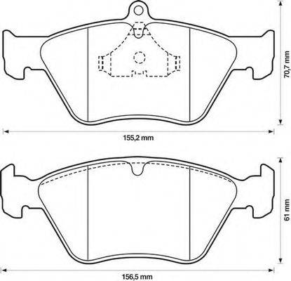 BENDIX 571530B Комплект гальмівних колодок, дискове гальмо