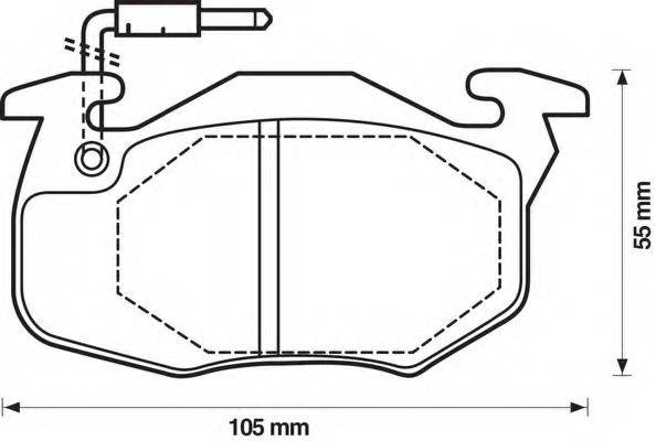 BENDIX 571743B Комплект гальмівних колодок, дискове гальмо