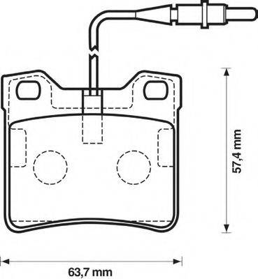 BENDIX 571845B Комплект гальмівних колодок, дискове гальмо