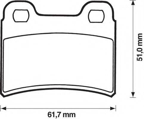 BENDIX 571850B Комплект гальмівних колодок, дискове гальмо