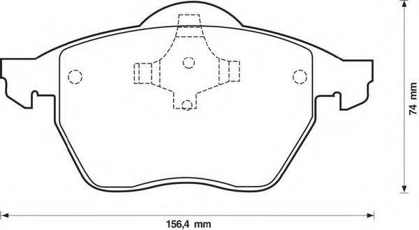 BENDIX 571921B Комплект гальмівних колодок, дискове гальмо