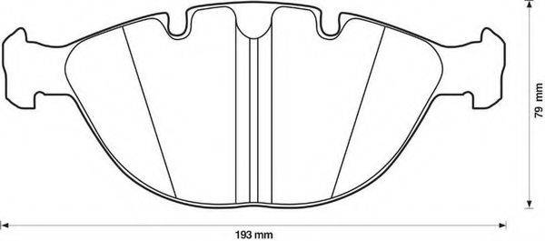 BENDIX 571993B Комплект гальмівних колодок, дискове гальмо