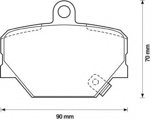 BENDIX 571995B Комплект гальмівних колодок, дискове гальмо