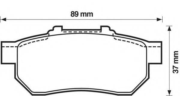 BENDIX 572134B Комплект гальмівних колодок, дискове гальмо