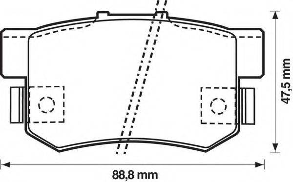 BENDIX 572138B Комплект гальмівних колодок, дискове гальмо