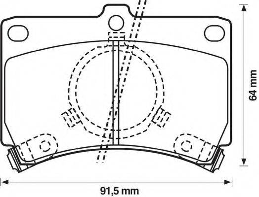 BENDIX 572144B Комплект гальмівних колодок, дискове гальмо