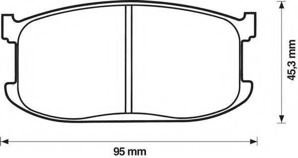 BENDIX 572149B Комплект гальмівних колодок, дискове гальмо