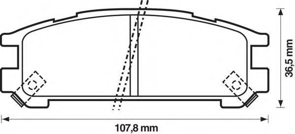 BENDIX 572197B Комплект гальмівних колодок, дискове гальмо