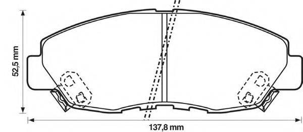 BENDIX 572349B Комплект гальмівних колодок, дискове гальмо