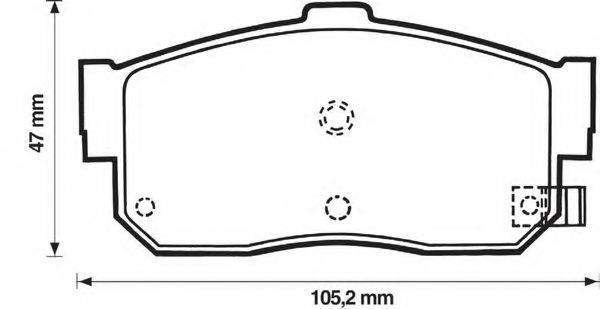 BENDIX 572376B Комплект гальмівних колодок, дискове гальмо