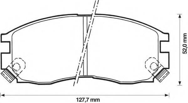 BENDIX 572381B Комплект гальмівних колодок, дискове гальмо