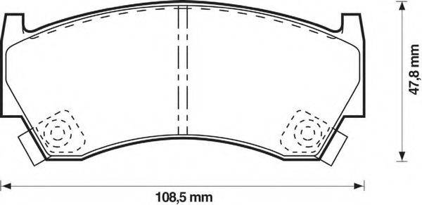 BENDIX 572396B Комплект гальмівних колодок, дискове гальмо