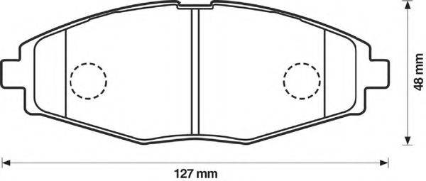 BENDIX 572402B Комплект гальмівних колодок, дискове гальмо