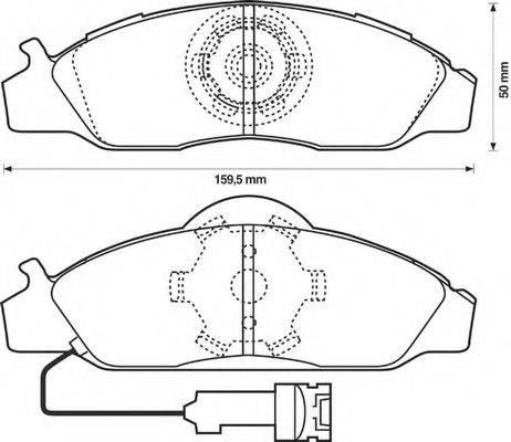 BENDIX 572416B Комплект гальмівних колодок, дискове гальмо