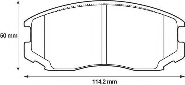 BENDIX 572441B Комплект гальмівних колодок, дискове гальмо