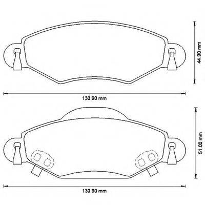 BENDIX 572510B Комплект гальмівних колодок, дискове гальмо