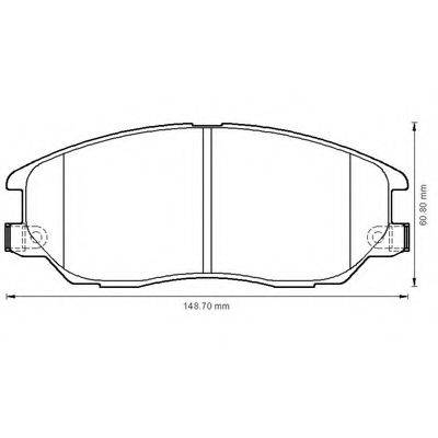 BENDIX 572518B Комплект гальмівних колодок, дискове гальмо