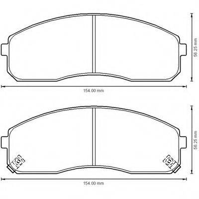 BENDIX 572532B Комплект гальмівних колодок, дискове гальмо