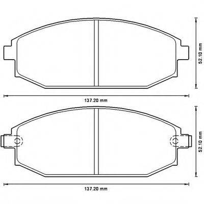 BENDIX 572534B Комплект гальмівних колодок, дискове гальмо