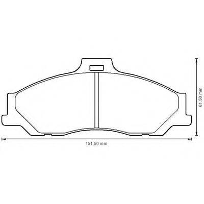 BENDIX 572537B Комплект гальмівних колодок, дискове гальмо