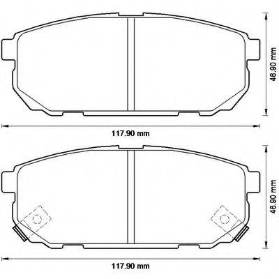 BENDIX 572549B Комплект гальмівних колодок, дискове гальмо