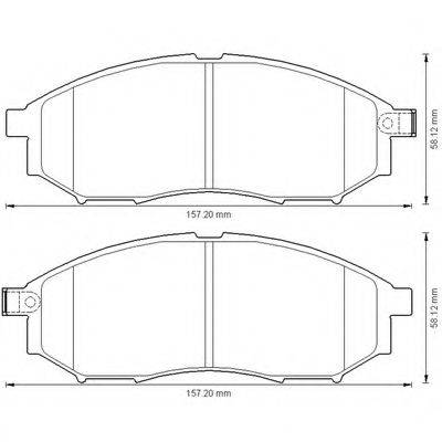 BENDIX 572575B Комплект гальмівних колодок, дискове гальмо