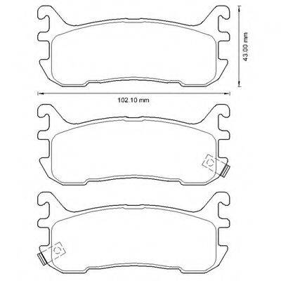 BENDIX 572602B Комплект гальмівних колодок, дискове гальмо