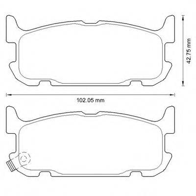 BENDIX 572603B Комплект гальмівних колодок, дискове гальмо