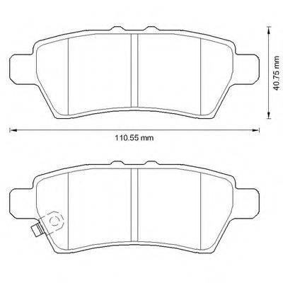 BENDIX 572610B Комплект гальмівних колодок, дискове гальмо