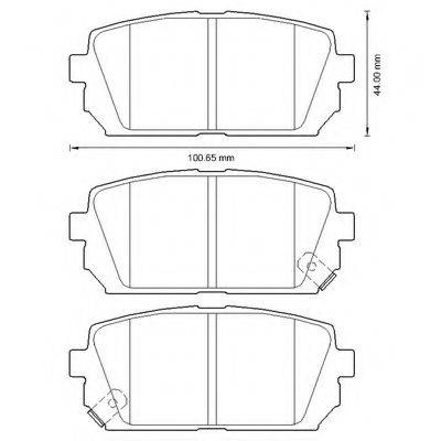 BENDIX 572613B Комплект гальмівних колодок, дискове гальмо