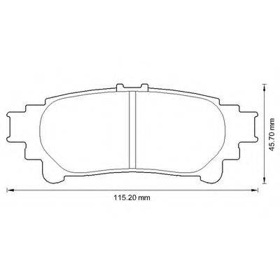 BENDIX 572656B Комплект гальмівних колодок, дискове гальмо