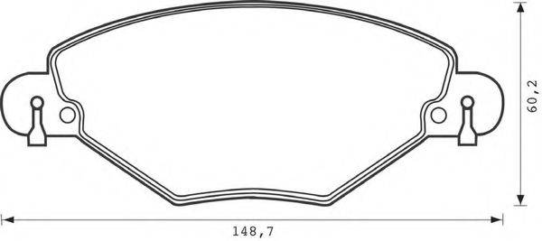 BENDIX 573027B Комплект гальмівних колодок, дискове гальмо