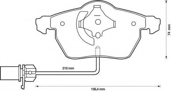 BENDIX 573037B Комплект гальмівних колодок, дискове гальмо