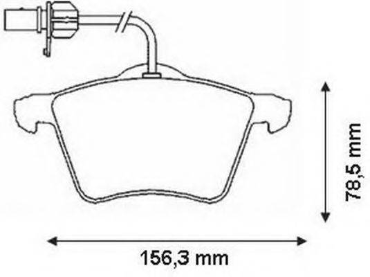 BENDIX 573045B Комплект гальмівних колодок, дискове гальмо