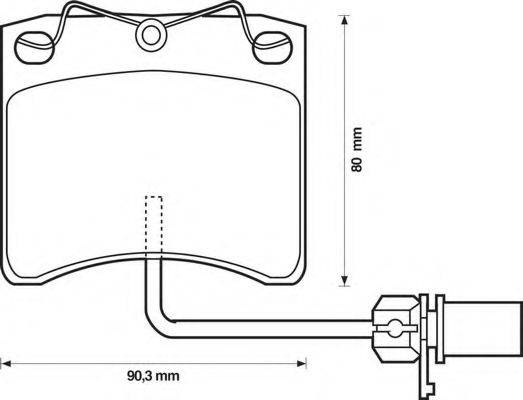 BENDIX 573046B Комплект гальмівних колодок, дискове гальмо