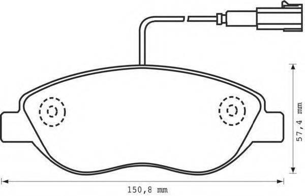 BENDIX 573076B Комплект гальмівних колодок, дискове гальмо