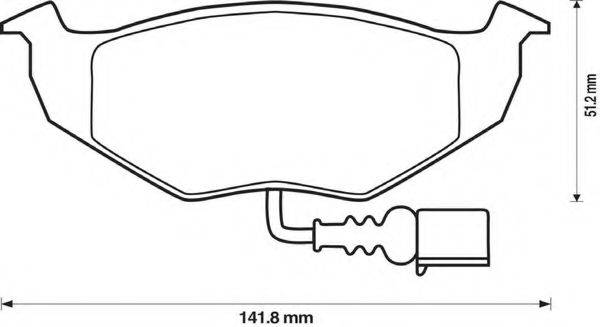 BENDIX 573111B Комплект гальмівних колодок, дискове гальмо